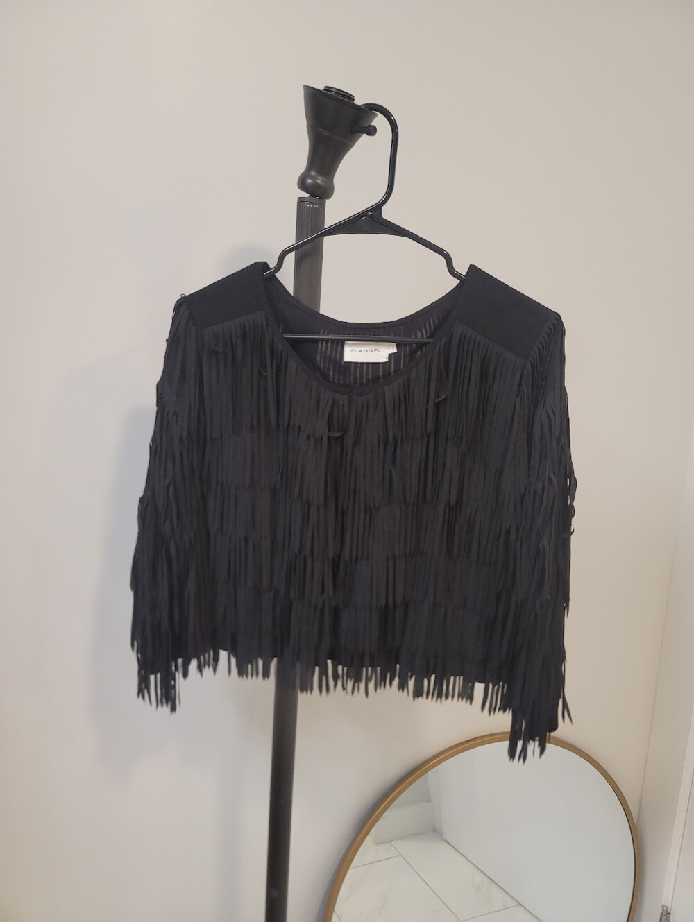 FLANNEL Brand Australian Crop Fringe Lightweight Jacket sz 1